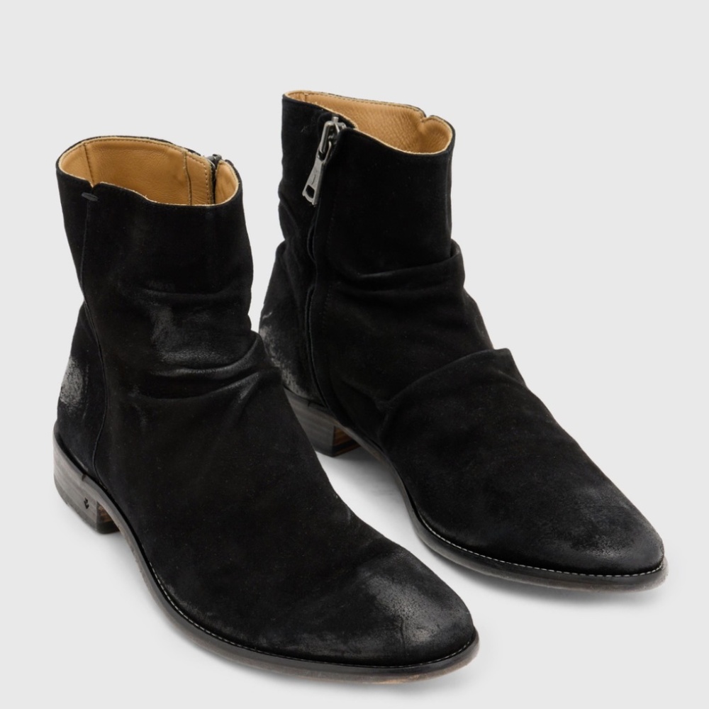 John Varvatos Morrison Sharpei Boots Men’s 9.5 Black Suede Ankle Designer Boot